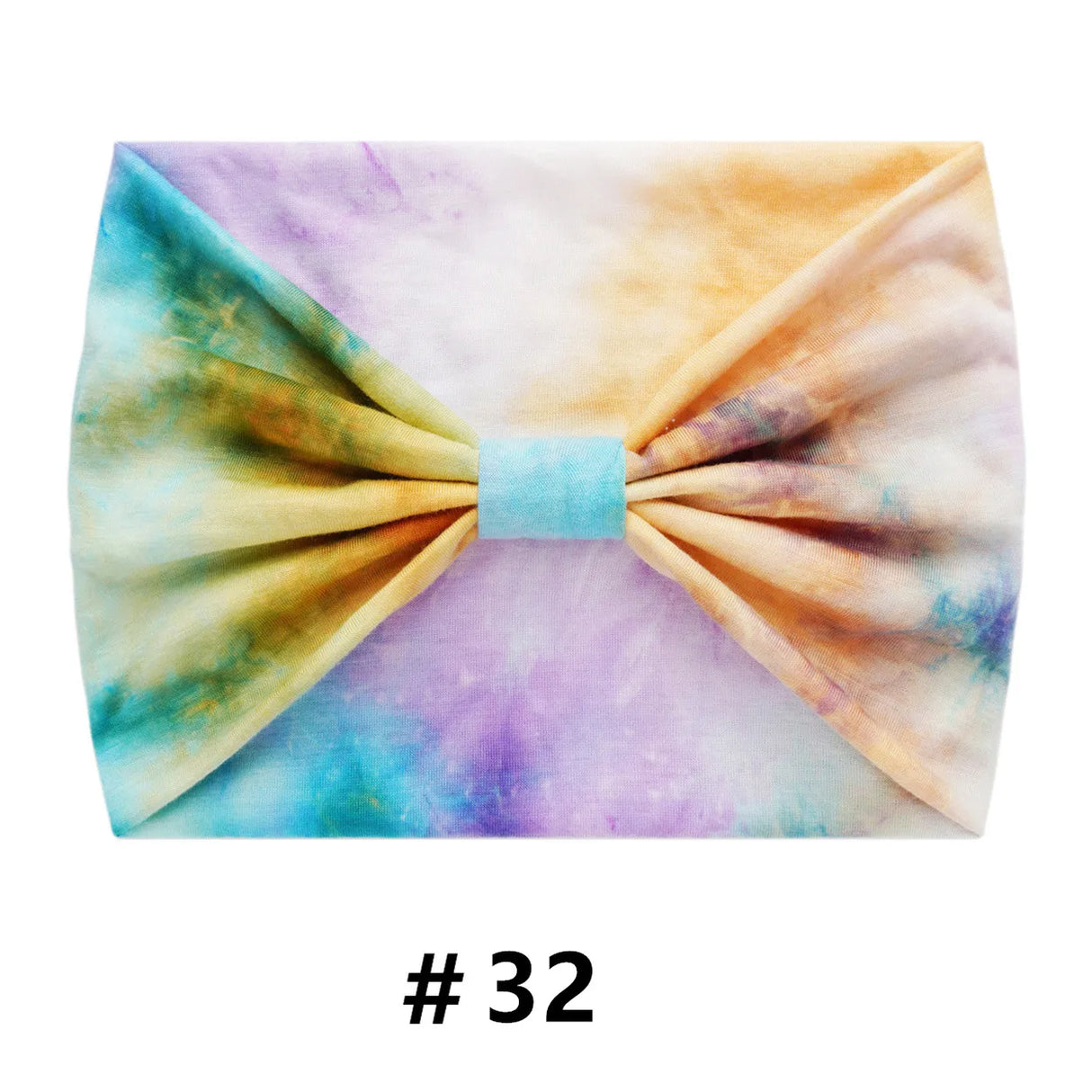 Tie Dye Headbands for Women Wide Turban Headwrap Knotted Vintage Hairbands Cotton Bandanas Bandage Headscarf Hair Accessories