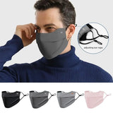 Nylon Face Cover Sun Protection Face Mask Reusable Breathable UV Face Shield Solid Color Washable Ice Silk Face Mask