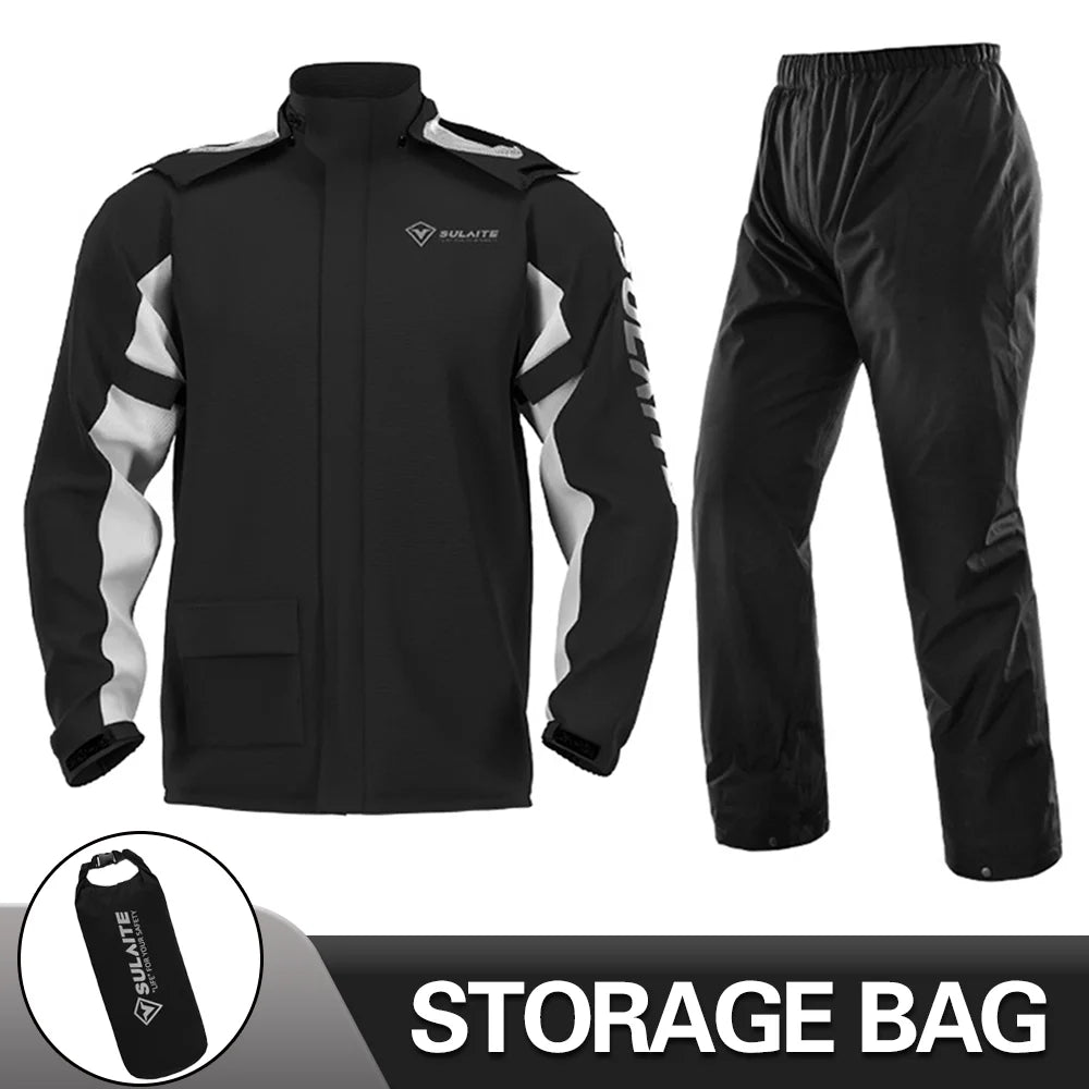 Motorcycle Raincoat Men Women Waterproof 100% Motorcycle Rider Raincoat Suit Moto Raincoat Rain Coat Jacket Pants Biker Rain Set