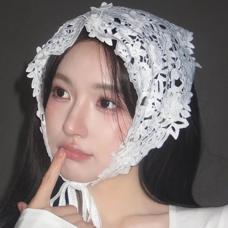 Flower Headscarf Headbands Knitting Hairband For Women Bandanas Headwear Fashion Girls Headband Hair Accessories