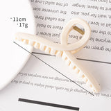 2pcs Women's Y2K Wavy High Glossy Amber Brown Large Lightweight Plastic Hair Clip Elegant and Minimalistic