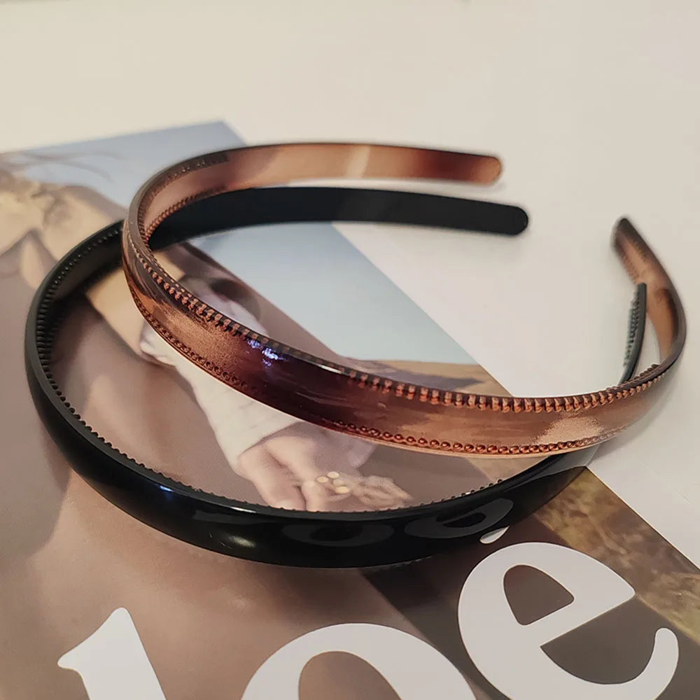 2pc European and American High Quality Black Hairbands Headbands for Women Girls Men Korean Sport Washface Hair Accessories Tool