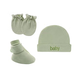 Newborn Hat+Gloves+Socks Set for Baby Boy&Girl Cotton Fall Casual Photography Props Soft Headwear Infant Nightcap Fashion