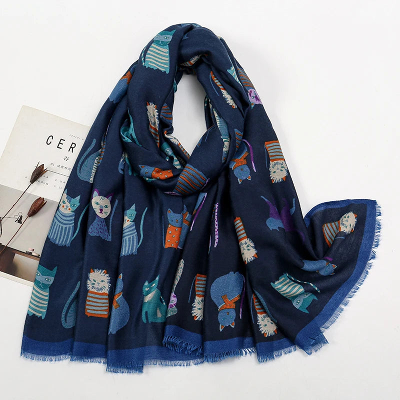 Fashion Printed Leopard Scarf Female Spring Muslim Women Hijab Scarves Tassel Large Size Headband Handkerchief Women's Bandana