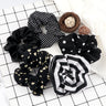 3/5PCS Black White Elastic Hair Bands for Girls Simple Basic Headband Women Rubber Band Hair Accessories Holder Scrunchies Gifts