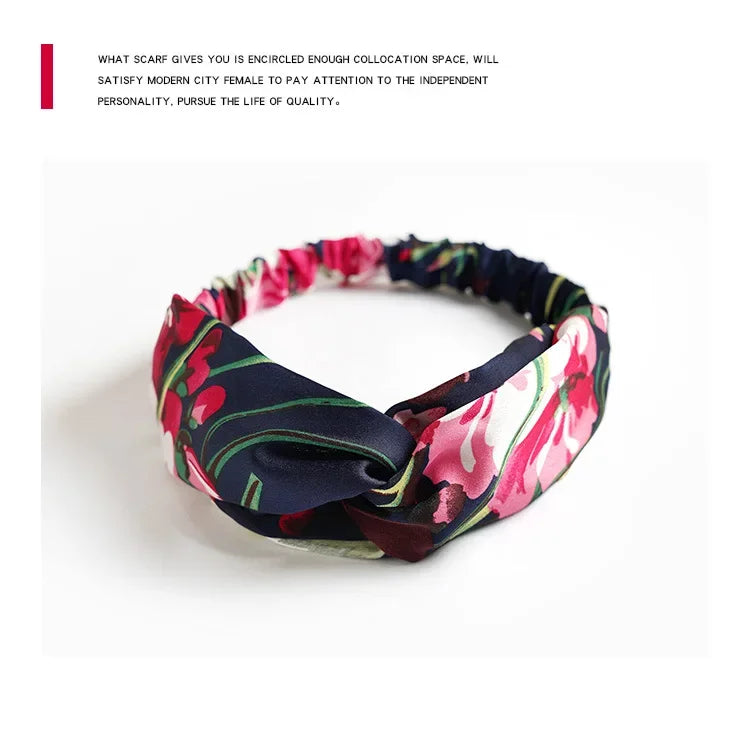 European and American silk elastic elastic cross headband, stylish, simple and versatile headband for parents and children
