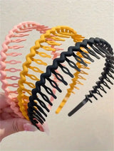 9 women's headbands Candy color headband with teeth non-slip headband broken hair Simple everything to go out to take a bath