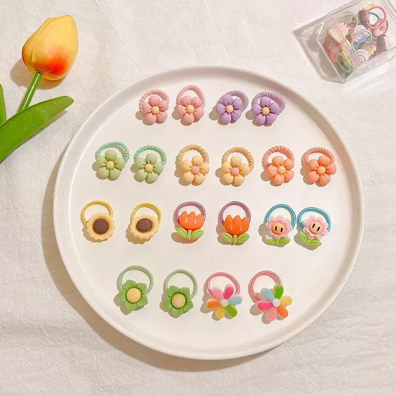 Hair Accessories Girls Bands Bandeau Cheveux Scrunchies Elastic Fille Korean Haarband Rubber Brown Children Gomas Gift Kids