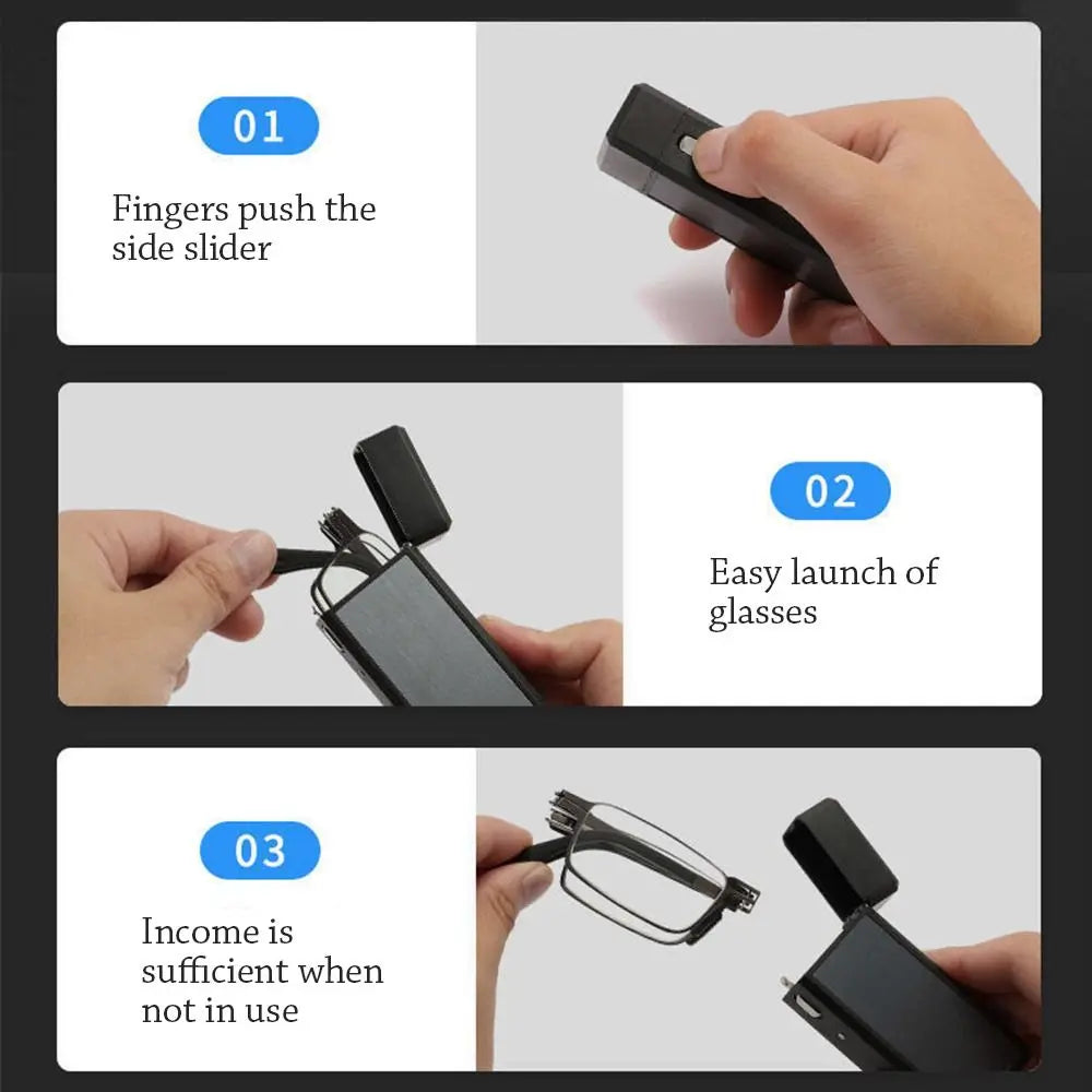 Blue Ray Blocking Anti-Blue Light Reading Glasses Portable With Glasses Bag Hyperopia Glasses Eye Protection Folding