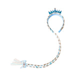 Girls Pink Blue Purple Flower Weaving Braid Headband Kids Princess Dress Up Hair Accessories Aurora Elsa Sofia Rapunzel Wig
