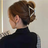 New Punk Geometric Metal Gold Silver Simple Hair Clip Claw for Women Trendy Large Crab Catches Clamp Korea Headwear Accessories