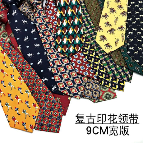 MUGIVALA Vintage 9cm Tie Modern Men's And Women's Formal Wear Business Printed Arrow Tie For Men Personality Suit Accessories