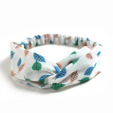 Fashion WomenFloral Headband Hair Accessories Leopard Cross Knotted Bow Chiffon Hair Band Girls Headdress Ladies Hoop Headwear