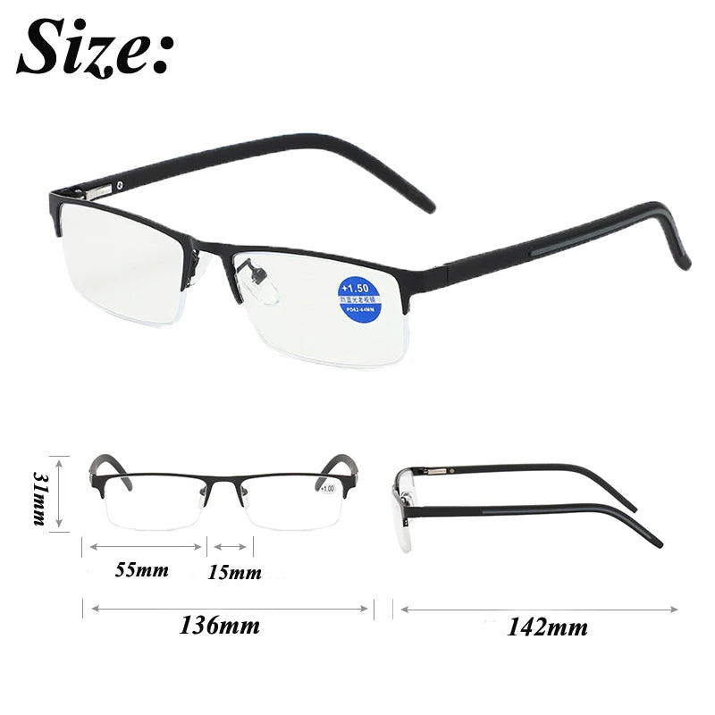 Titanium Alloy Frame Presbyopic Glasses Women Far Sight Eyeglasses Finished Optical Business Reading Eyewear Diopter +1.0 TO+4.0