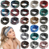 Fashion Bohemian Hair Bands Print Women Girls Headbands Vintage Cross Turban Bandage Bandanas HairBands Hair Accessories