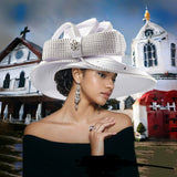 Unique Deluxe Satin Cloth White Church Hat Elegant Photography Top Hat Female Banquet Fascinator Formal Hat for Women Ladies