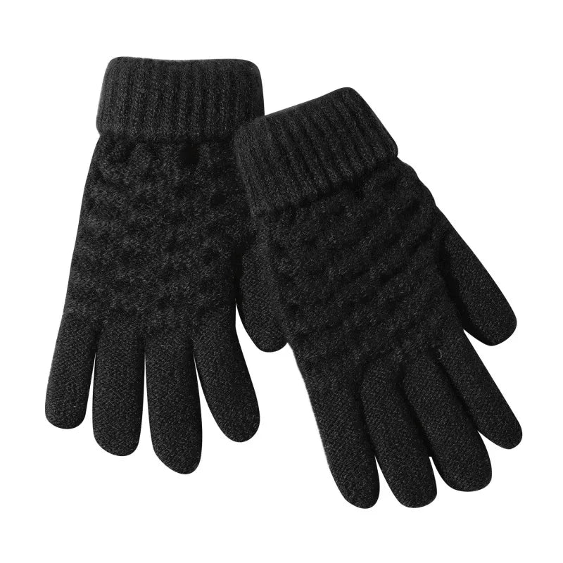 New Fashion Kids Thick Knitted Gloves Warm Winter Children Stretch Mittens Boy Girl Infant Solid Guantes Split Finger Gloves