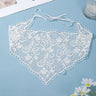 White Lace Bandana Floral Summer Woven Headbands Hair Band Women Outgoing Travel Retro Hair Accessories Headwear Turban Scarf