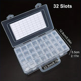 Clearance_1pc 32/40/42/48/56/64 Slots Plastic Storage Box, DIY Diamond Painting Beads Charms Jewelry Accessories Organizer Box_C