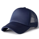 COKK Mesh Baseball Cap Adjustable Snapback Hats For Women Men Unisex Hip Hop Trucker Cap Dad Hat Sponge Soft Breathable Black
