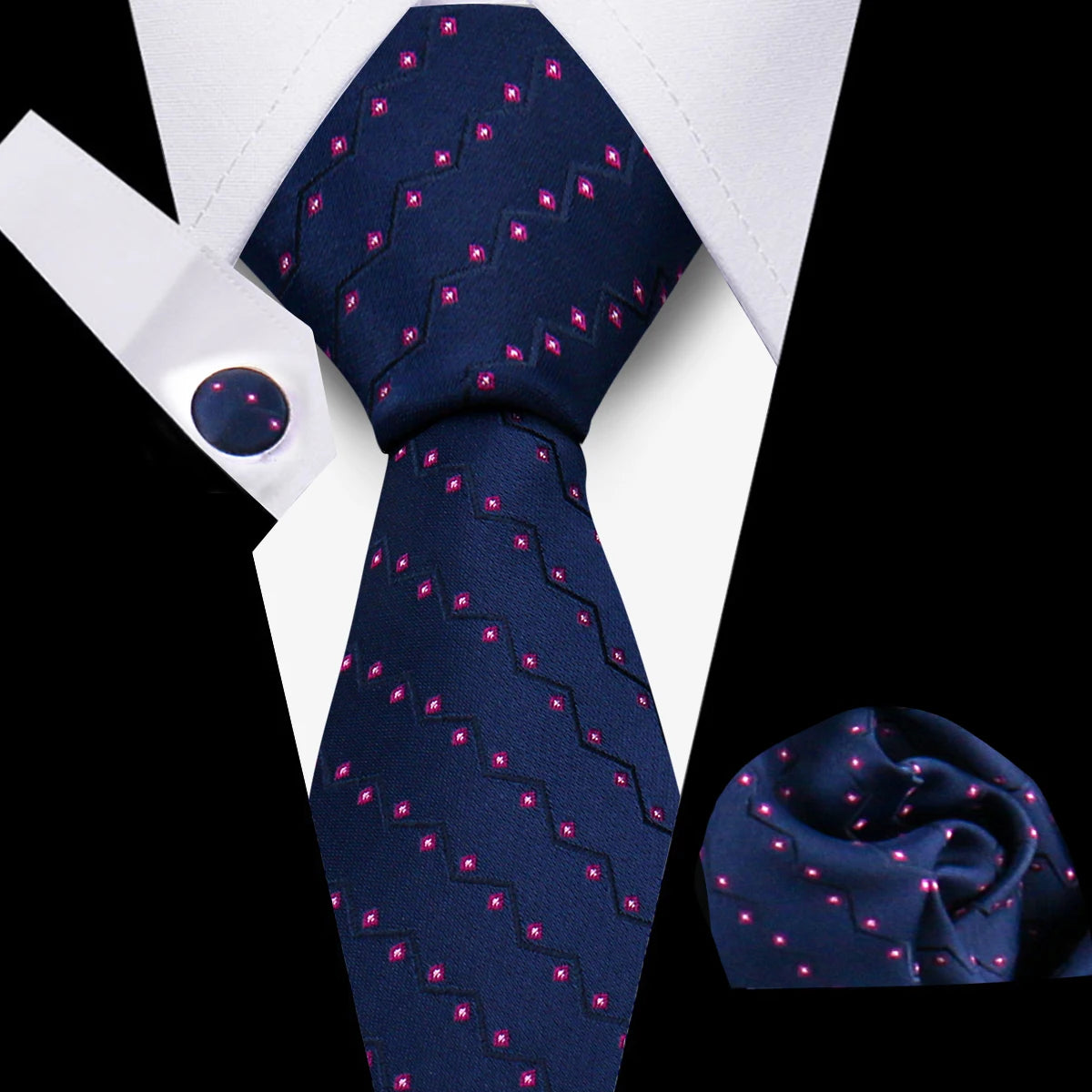 Men Neckties Tie Classic Handkerchiefs Plaid Necktie Cufflinks For Men Blouse Business Wedding Accessories Woman Collar Man Gift
