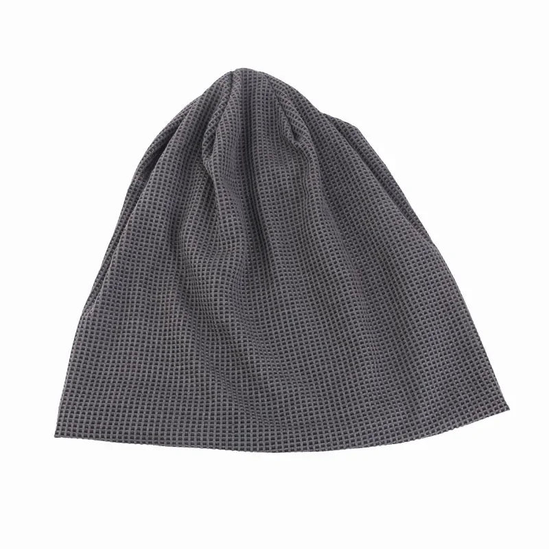 Unisex Men Women Beanie Cotton Night Sleep Cap Bonnet Chemo Hat Headwear Turban Baggy Hair Care Nightcap Pullover Hat Solid Colo