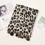 Fashion Printed Leopard Scarf Female Spring Muslim Women Hijab Scarves Tassel Large Size Headband Handkerchief Women's Bandana