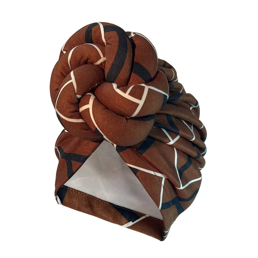 New African Turban for Women Large Flower Stretch Turban Headwrap Beanie Hat Ladies Turbante Mujer Bandanas Chemo Cap Head Cover