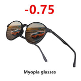 Ultralight Titanium Small Round Frame Men Anti-blue light Myopia Glasses Sunglasses Trend Wild Nearsighted Sun Glasses -1.0~-6.0