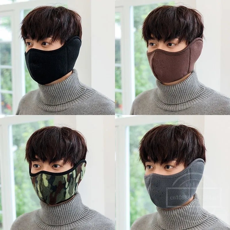 Outdoor Thermal Mask Autumn and Winter Cycling Windproof and Cold Ear Protection Mask 2-in-1 Breathable Winter Thermal Mask