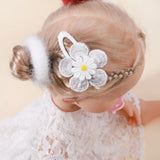 1pcs Ins Daisy Flower Hair Clips Baby Girl Hairpins for Kids Lace White Barette Princess Hooks Infant Accessories Korean
