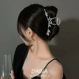 New Punk Geometric Metal Gold Silver Simple Hair Clip Claw for Women Trendy Large Crab Catches Clamp Korea Headwear Accessories