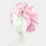Europe and the United States selling style color cloth streamer round hat bow imitation silk women's nightcap beauty hair care h