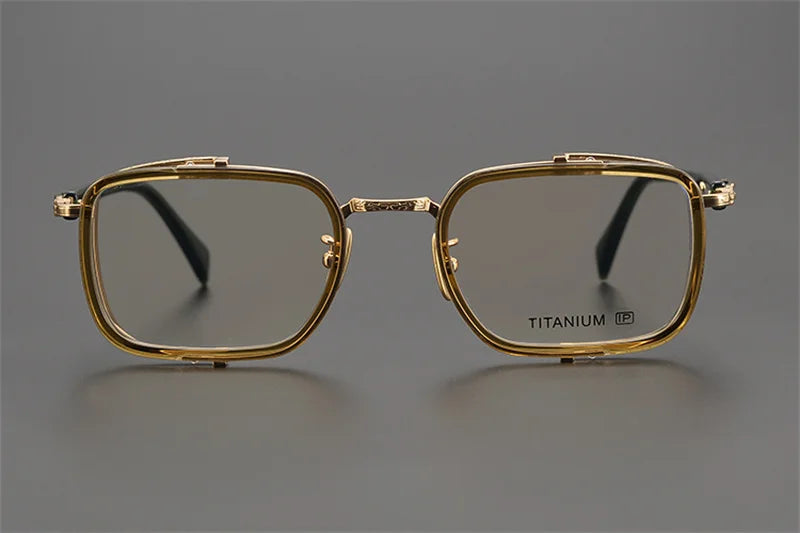 Exquisite Titanium Handmade Glasses Frame Mens Women Retro Square Spectacle Frames Eyeglasses Japanese Design Oval Round Eyewear