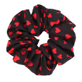Valentines Hair Ties Heart Hair Scrunchies Elastics Hair Band Ponytail Hair Ropes for Women Girl Valentines Day Hair Accessories