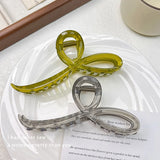 Elegant Jelly Color Bow Hair Claw For Women Girls Sweet Hair Ornament Back Headband Hair Clips Hairpin Fashion Hair Accessories