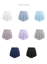 Women Ballet Skirts Dance Short Skirts High Slit Skirt Ballerina Adult Teen Ballet Dancing Dress Soft Mesh Elastic Dance Skirt
