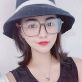 Blue Light Blocking Men Women Glasses Fashion Square Shape Big Size Glass in Trend Trendy Glasses Frame Women