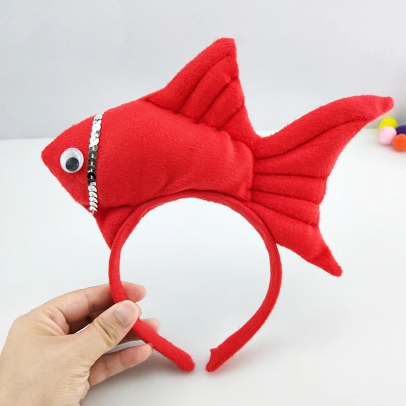 Cartoon Animal Headband Halloween Festival Performance Props Headband Little Penguin Lion Monkey Fish Headbands Hair Accessories