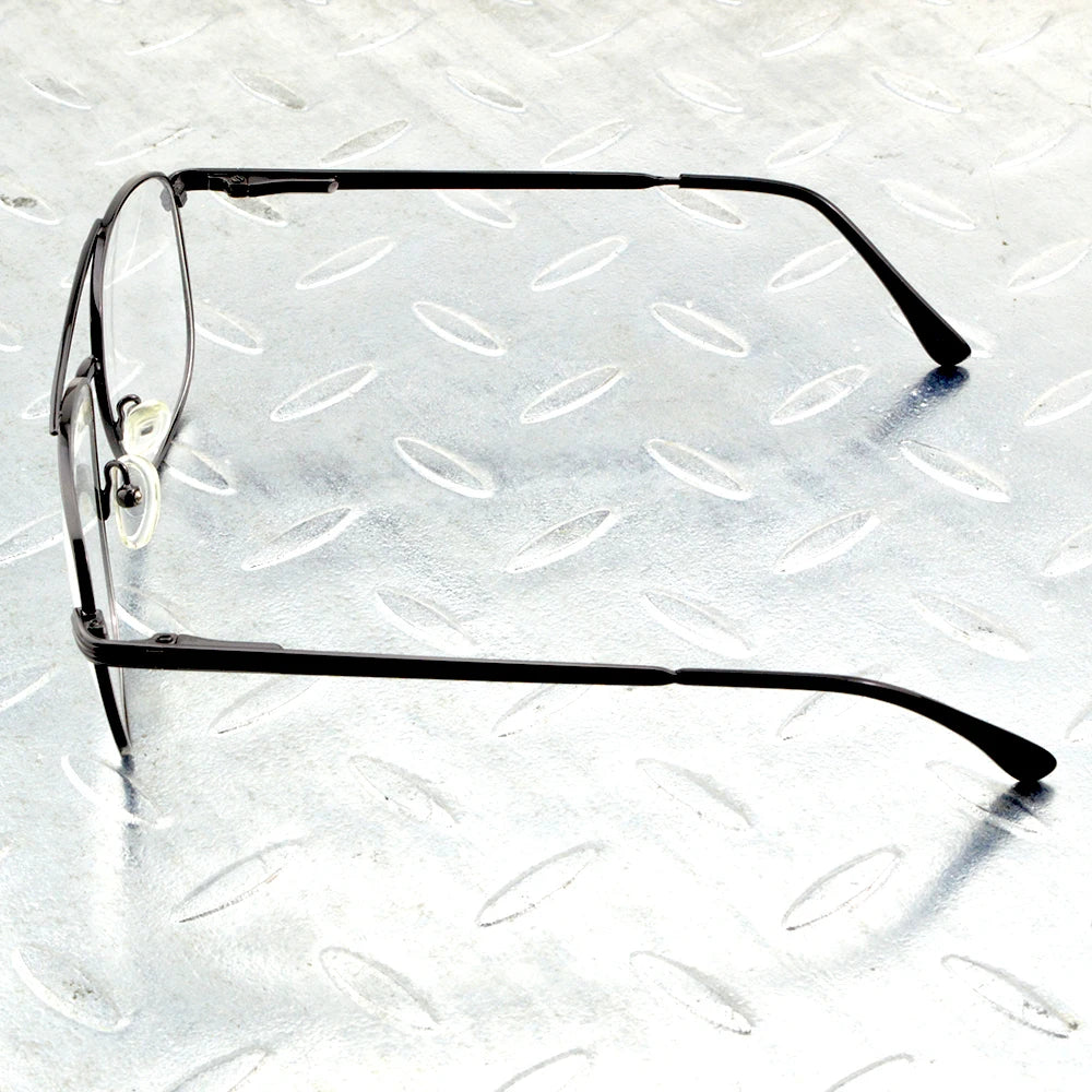 Titanium Alloy Double Bridge Grey Pilot Men Optical Glasses Frame Eyeglasses Eyeframe Eyewear