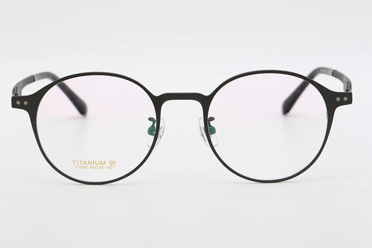 Pure Titanium Glasses Frame for Men Retro Round Prescription Eyeglasses Frames Women 2022 Vintage Myopia Optical Male Eyewear