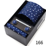 Men's Tie Gift Box With Neckties Handkerchiefs Cufflinks Tie Clips 6-Piece sets Group Business Wedding Festival Formal Ties