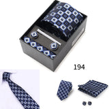 Men's Tie Gift Box With Neckties Handkerchiefs Cufflinks Tie Clips 6-Piece sets Group Business Wedding Festival Formal Ties