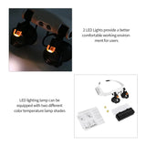 3X 4X 5X 6X 7X 10X 15X Magnifier Glasses 6 Lens Loupe Eyewear Magnifier With Led Lights Headband Lamp Led Magnifying Glasses