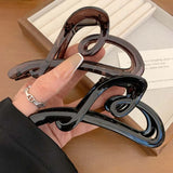 2024 Heart Hair Clips for Women Temperament Design Hair Claw Clip Luxury Korean Trendy Summer Hair Accessories Girls Headwear