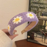 NEW Knitted Headband Bohemian Style Summer Flowers Leisure Style Handmade Head Band Hair Accessories for Women Girls