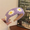NEW Knitted Headband Bohemian Style Summer Flowers Leisure Style Handmade Head Band Hair Accessories for Women Girls