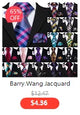 Barry.Wang Novelty Silk Men Tie Handkerchief Cufflinks Set Jacquard Animal Dinosaur Bat Gravat Necktie For Male Wedding Business