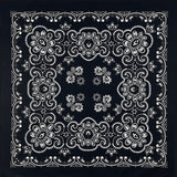 68CM Oversized Hip Hop Amoeba Cashew Cotton Square Bandana Scarf Headband Black Paisley Gifts For Men/Boys/Girls