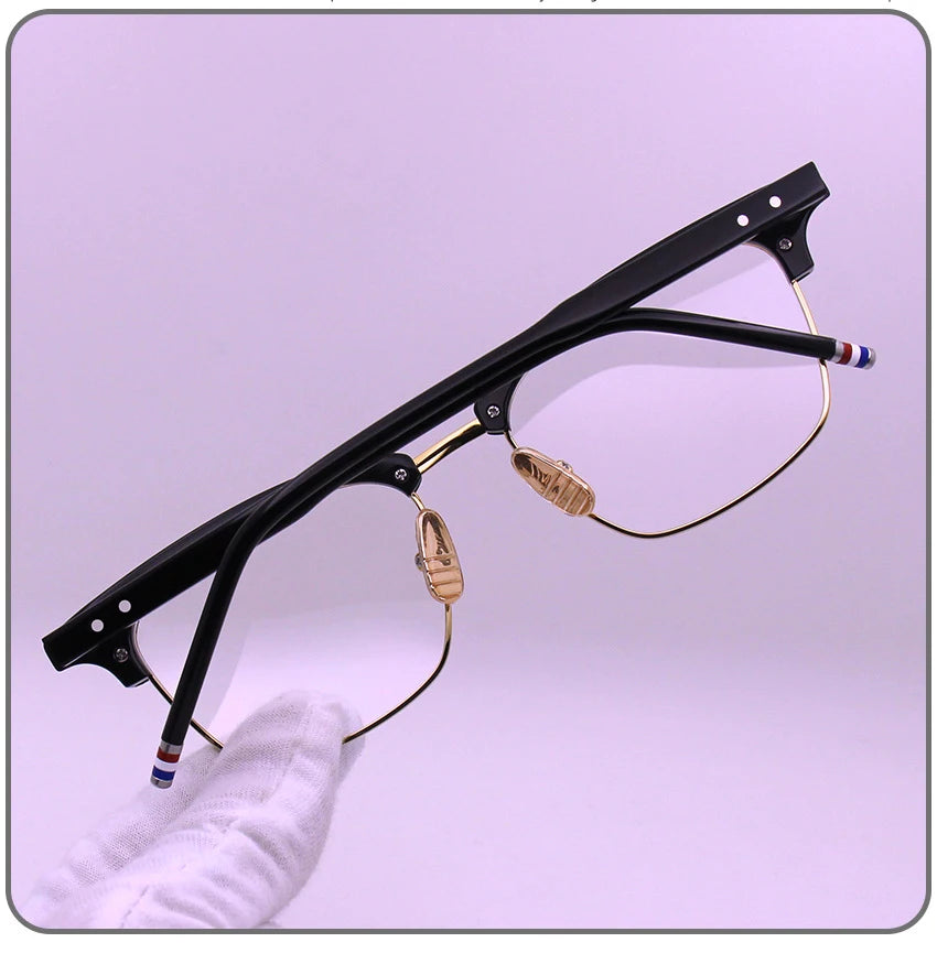 Men Square Business Titanium Acetate Glasses Frame Fashion Brand Designer Ultra-light Eyeglasses TB711 Sun Sunglasses Glasses